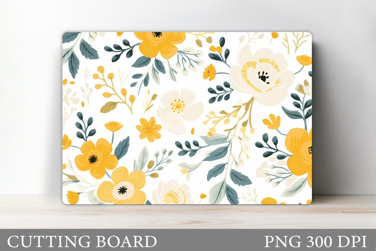 Flowers Cutting Board. Floral Cutting Board Design example image 1