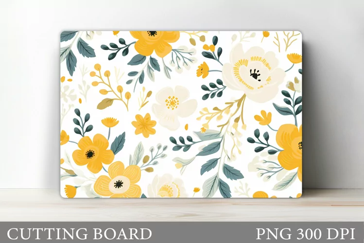 Flowers Cutting Board. Floral Cutting Board Design