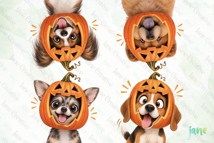 Cute Halloween Dog Clipart example image 1