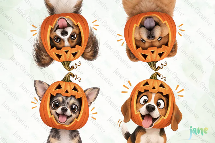 Cute Halloween Dog Clipart