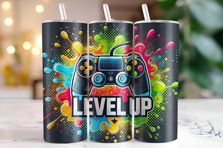 Level up Tumbler Wrap | Sublimation | Tumblers example image 1