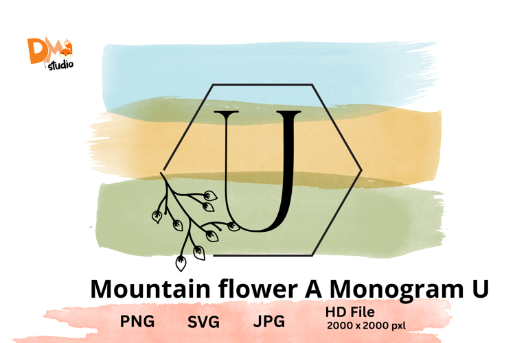 Mountain Flower Monogram