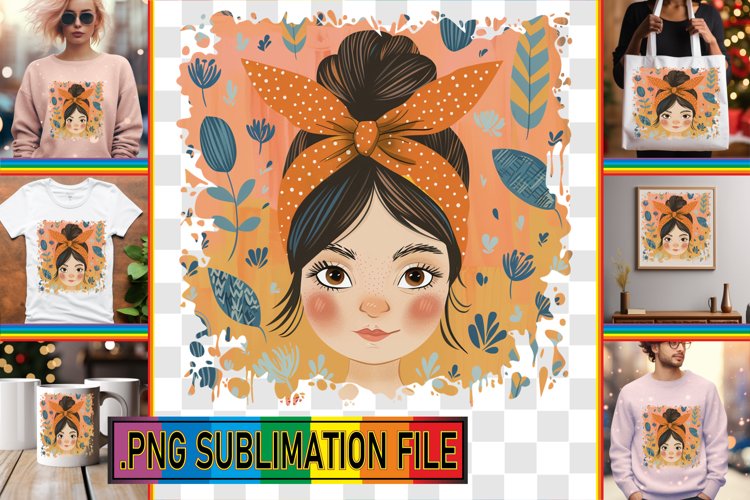 Bold Beauty Watercolor Sublimation Design