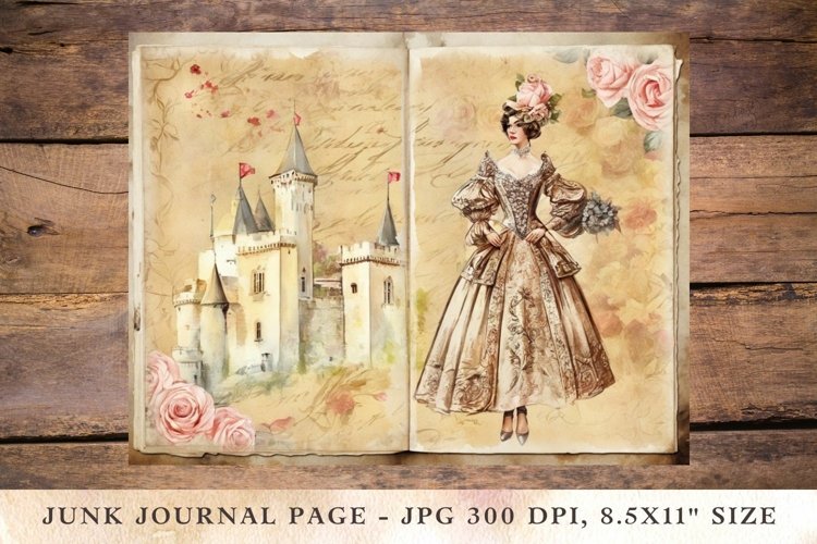 Printable Junk Journal Pages victorian woman girl 1