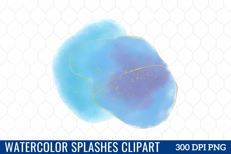 Watercolor Splashes Clipart