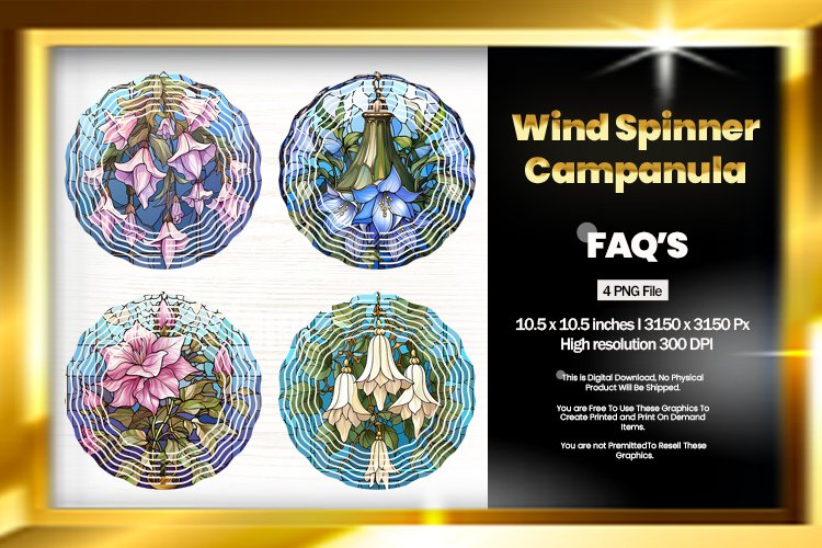 Campanula Wind Spinner Sublimation - 04 Variations example image 1