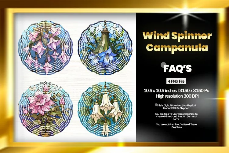 Campanula Wind Spinner Sublimation - 04 Variations