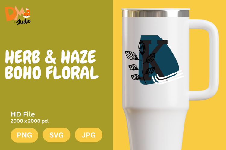 Boho Floral Svg