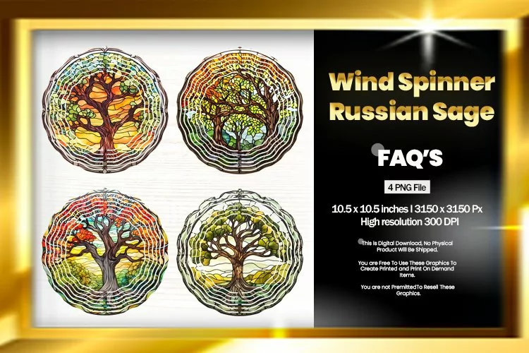 Russian Sage Roses Wind Spinner - 04 variations
