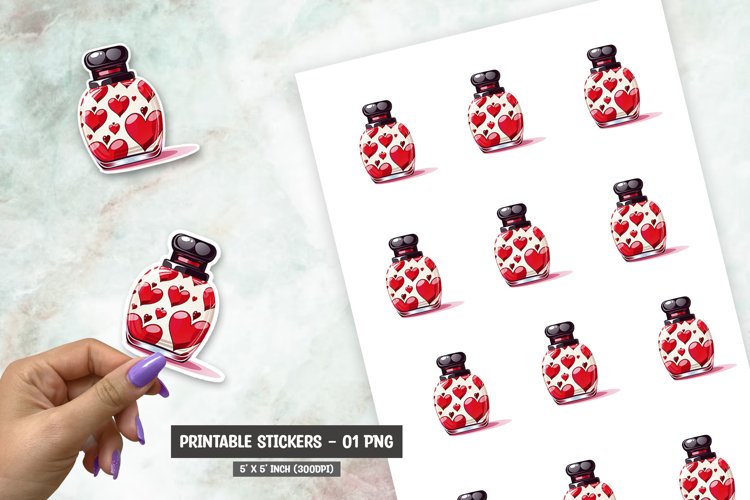 Cute nail polish sticker png