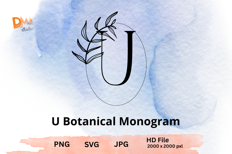 Leaf Monogram Svg Image 18