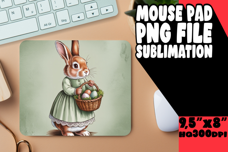 BRIGHT DESK MAT PLAYFUL ART, Easter Bunny