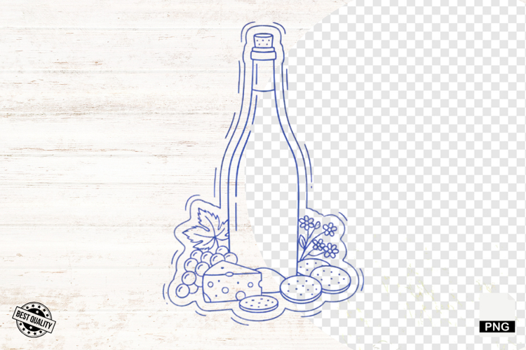 Doodle Summer Wine Clipart