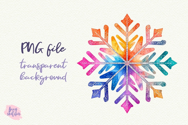 Transparent Background Snowflake Clipart Image 4