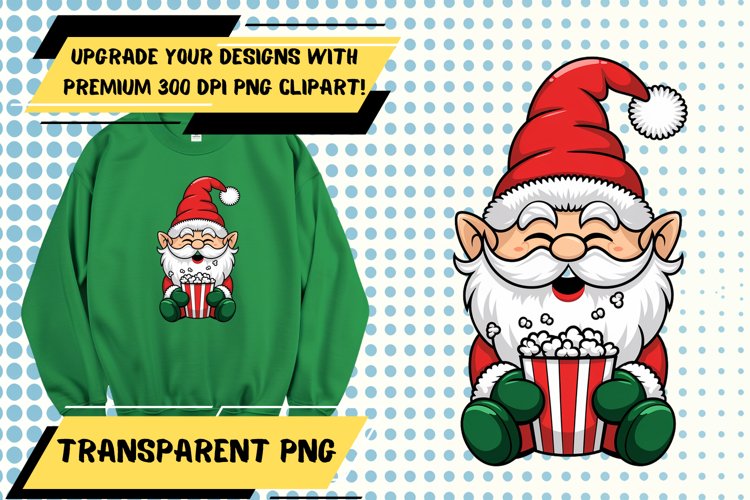 Stylish PNG Design for T-Shirt Prints , Gnome