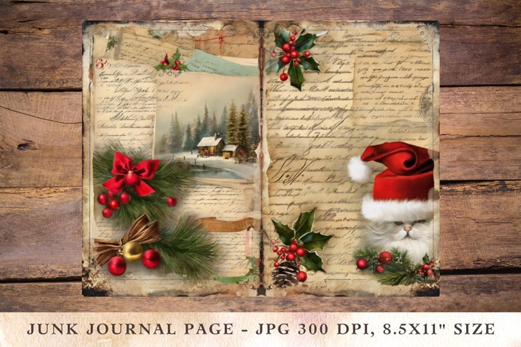 Printable Junk Journal Pages christmas 22