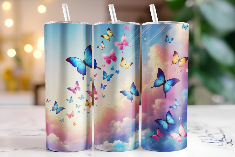 Butterflies Tumbler Wrap | Sublimation | Tumblers