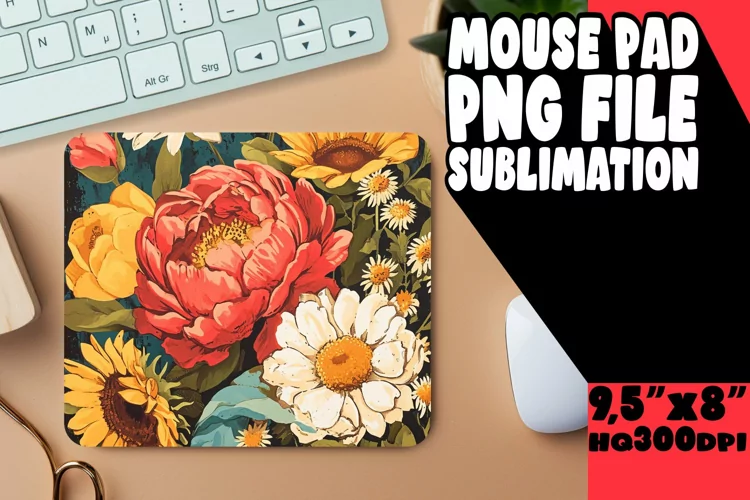 Vintage Springtime Blossom Mouse Pad