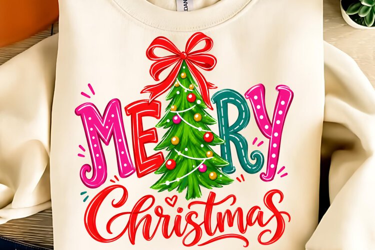 Merry Christmas PNG, Christmas Trees PNG, Christmas Shirt example image 1
