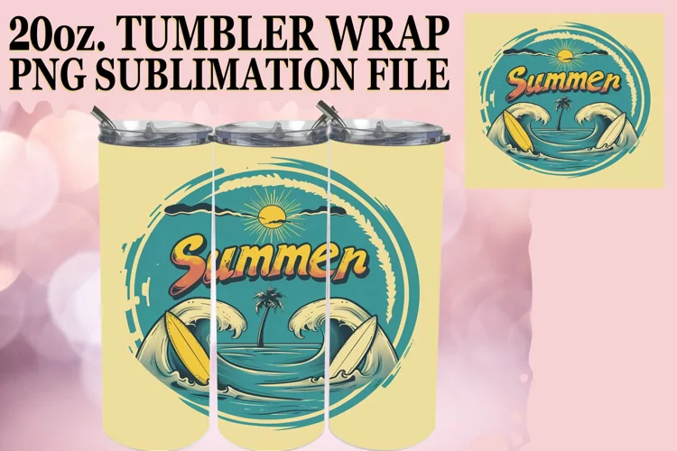 Retro Summer Sublimation,Tumbler Wrap 20oz