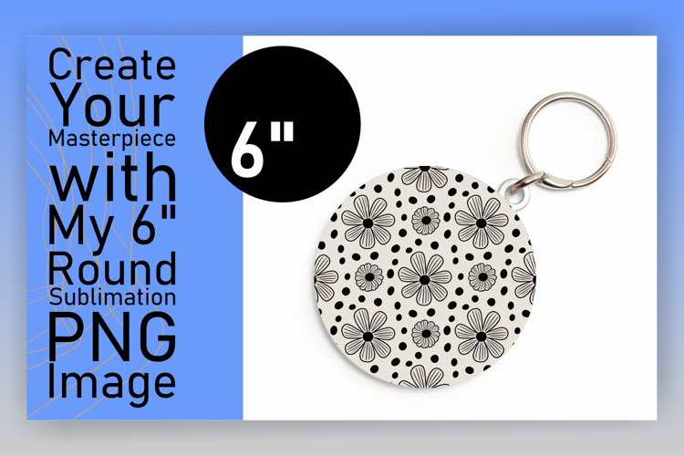 Stylish Round Design for Sublimation , Flower Pattern
