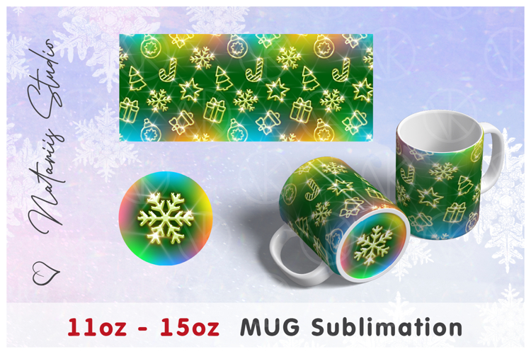 Bright Christmas Mug Design - 11oz-15oz Bottom Coffee Mug