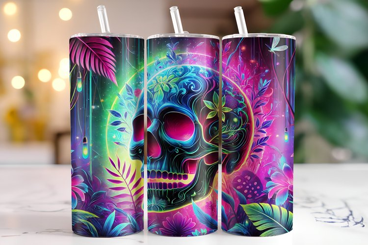 Skull Tumbler Wrap | Sublimation