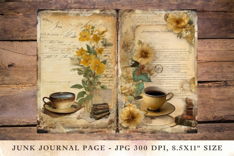 Printable Junk Journal Pages coffee 6 example image 1