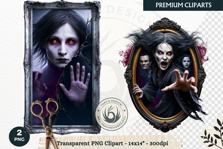 Gothic Dark Fantasy Halloween Nightmare Horror Clipart PNG