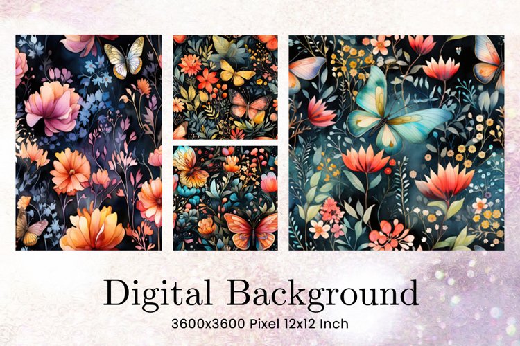 Flower Pattern Background Wallpaper Digital Paper_21