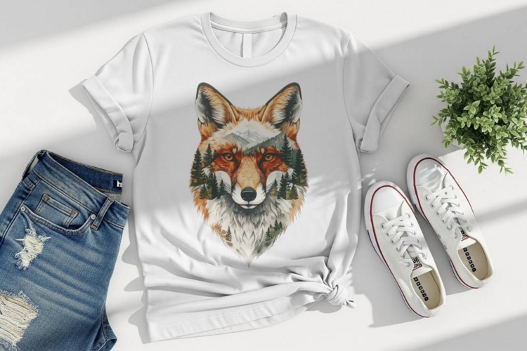 Adventure Fox PNG Sublimation Camping TShirt Design Artwork