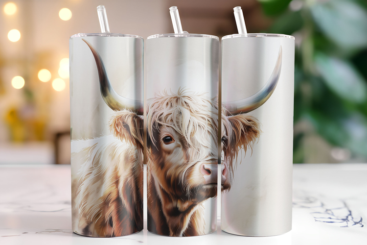 Highland Cow Tumbler Wrap | Sublimation | Tumblers