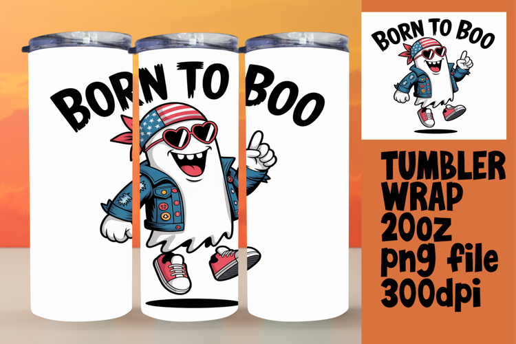 Beautiful 20oz Tumbler Artwork , Funny Ghost
