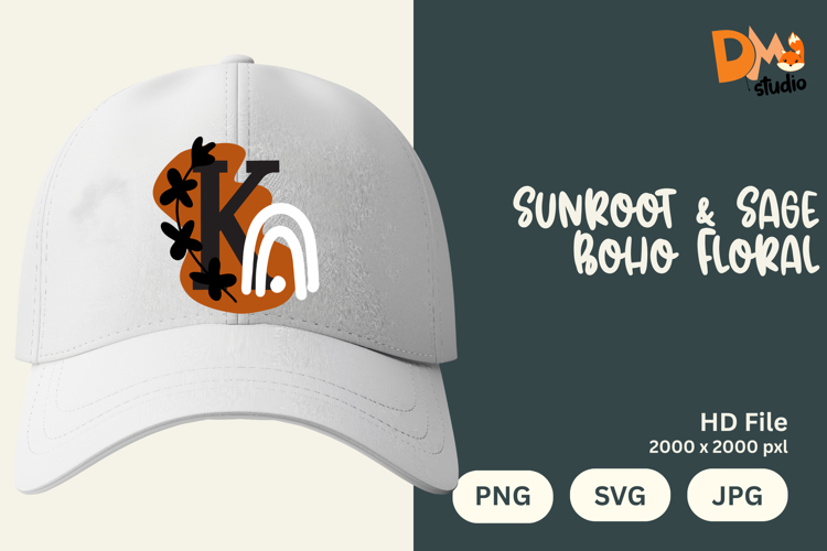Sunroot & Sage Boho Floral Monogram