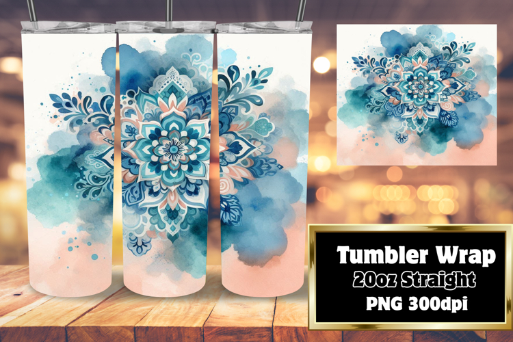 20oz Sublimation Tumbler Wrap , Watercolor Patter