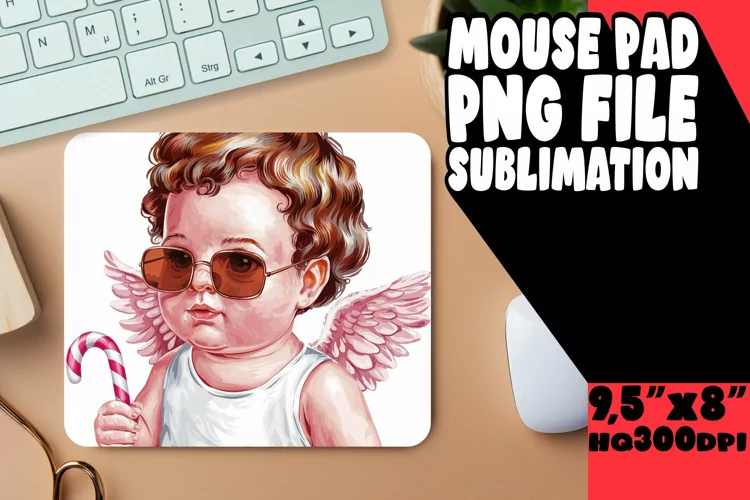 Bright DESK MAT Fun Ideas, Cupid