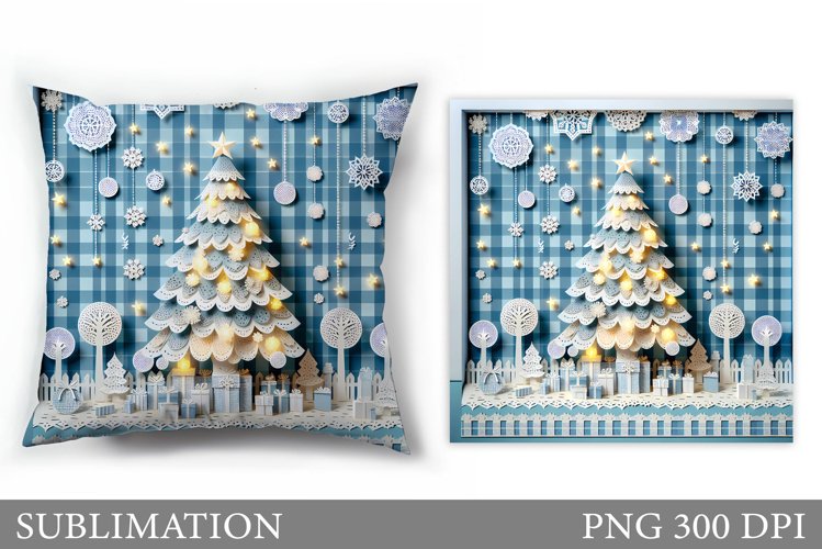 Christmas Tree Pillow Design. Christmas Tree Sublimation example image 1