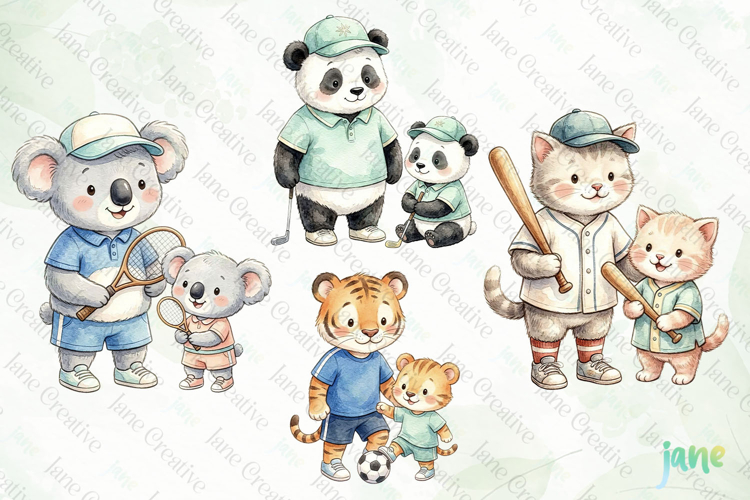 Fathers Day Animals Clipart