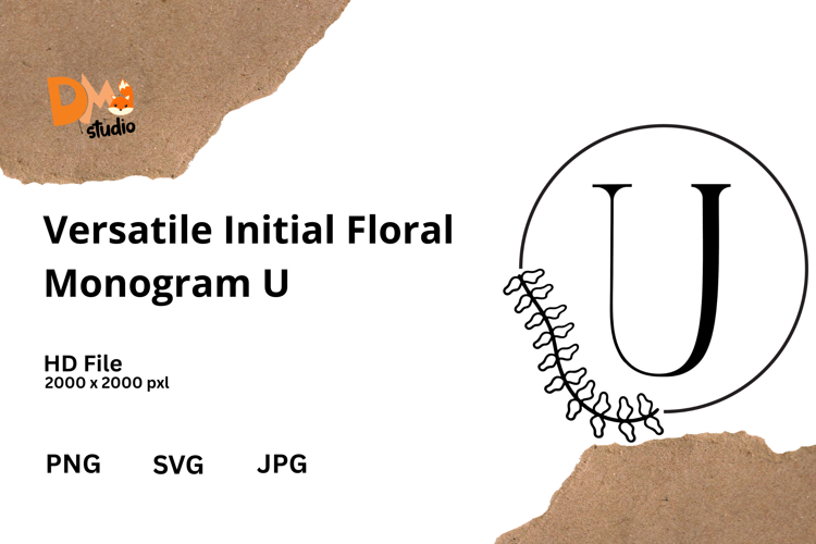 Versatile Initial Floral Monogram