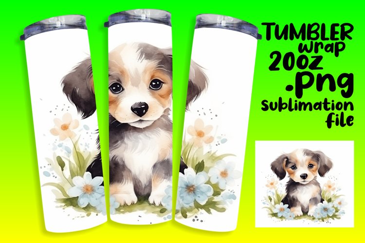 Artistic Dog and Blossoms Sublimation Beauty