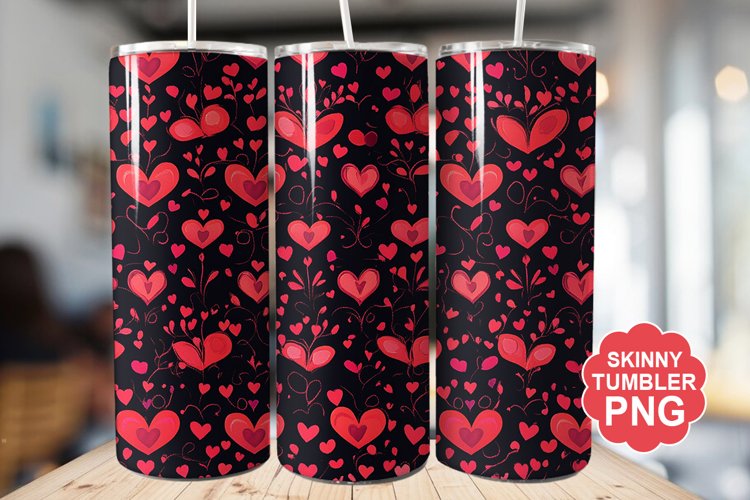 Valentine Pattern Seamless Tumbler | Valentine Tumbler Wrap