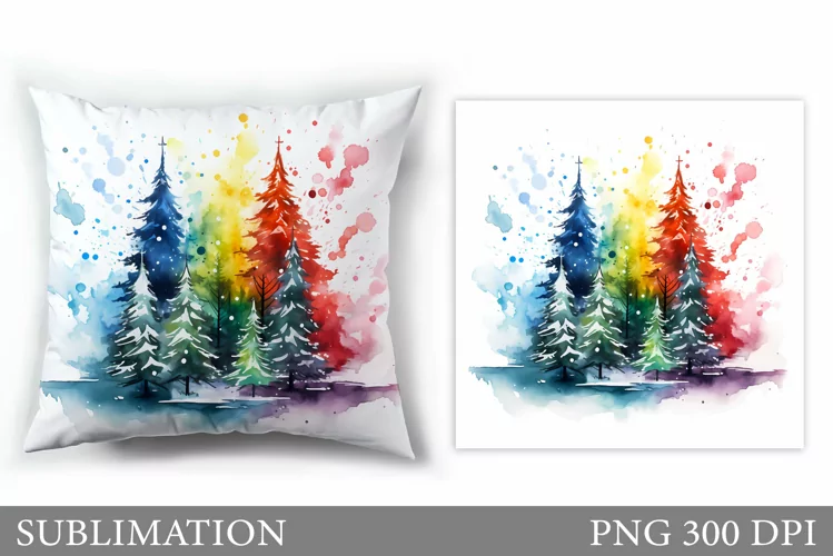 Christmas Tree Pillow Design. Christmas Tree Sublimation