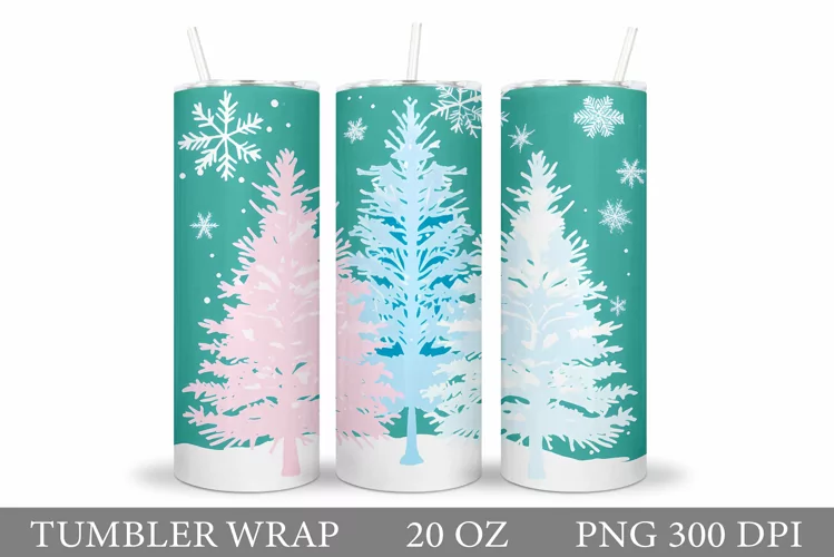 Christmas Tree Tumbler Design. Christmas Tree Sublimation