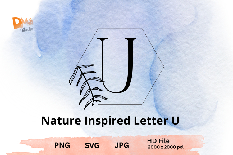 Leaf Monogram Svg Image 6
