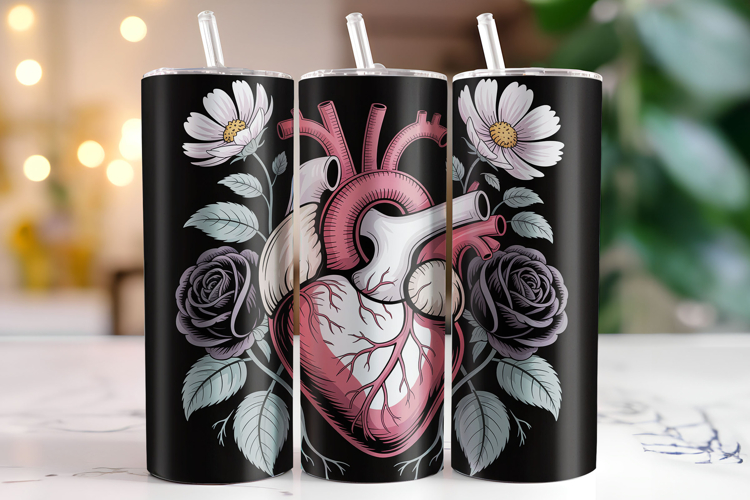 Halloween Heart Tumbler Wrap | Sublimation | Tumblers