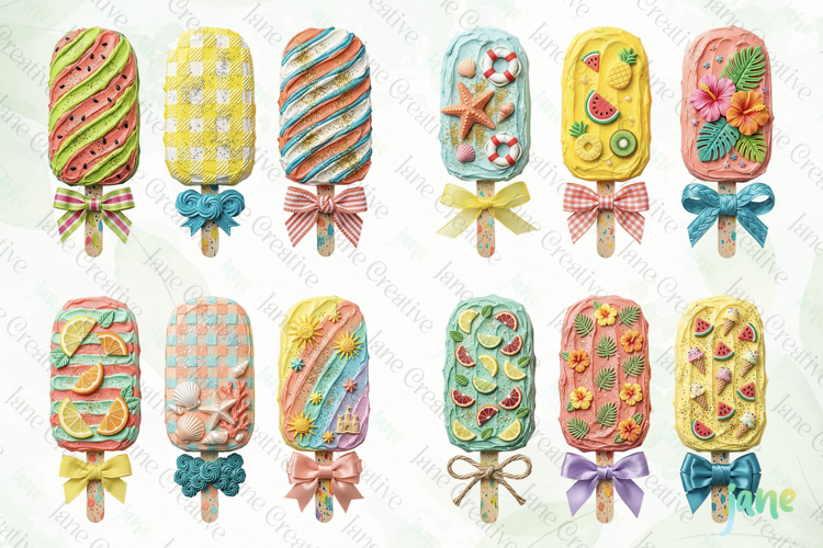 Summer Popsicles Clipart