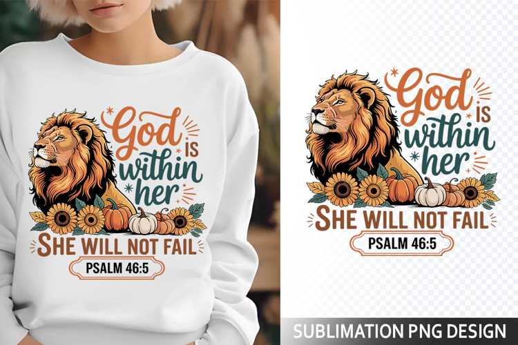 God is Within Sublimation Design - Christian Png