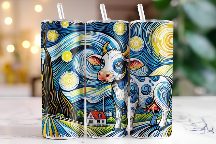 Cow Tumbler Wrap | Sublimation | Tumblers example image 1