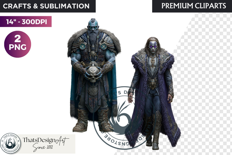 Viking Mythology Giants Clipart, Norse Jotuns gods