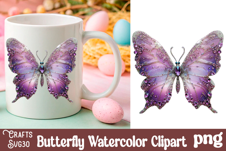 Watercolor Butterfly Clipart Image 23